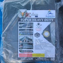 20ft × 30ft Super Heavy Duty Grey Tarp