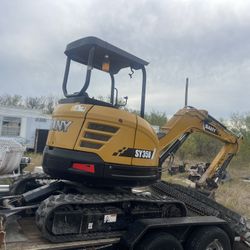 Excavator Trailer And Hammer 