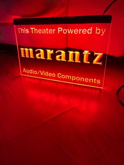 MARANTZ LED NEON RED LIGHT SIGN 8x12