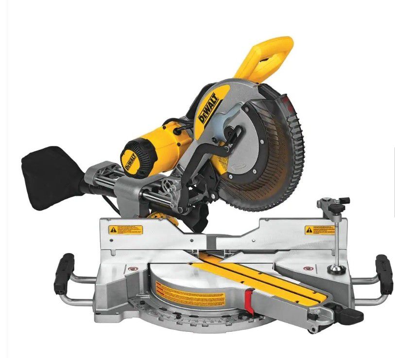 slogan Triumferende Tarmfunktion DEWALT 15 Amp Corded 12 in. Double Bevel Sliding Compound Miter Saw, Blade  Wrench and Material Clamp for Sale in Westbury, NY - OfferUp