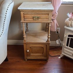 Antique  marble top side table