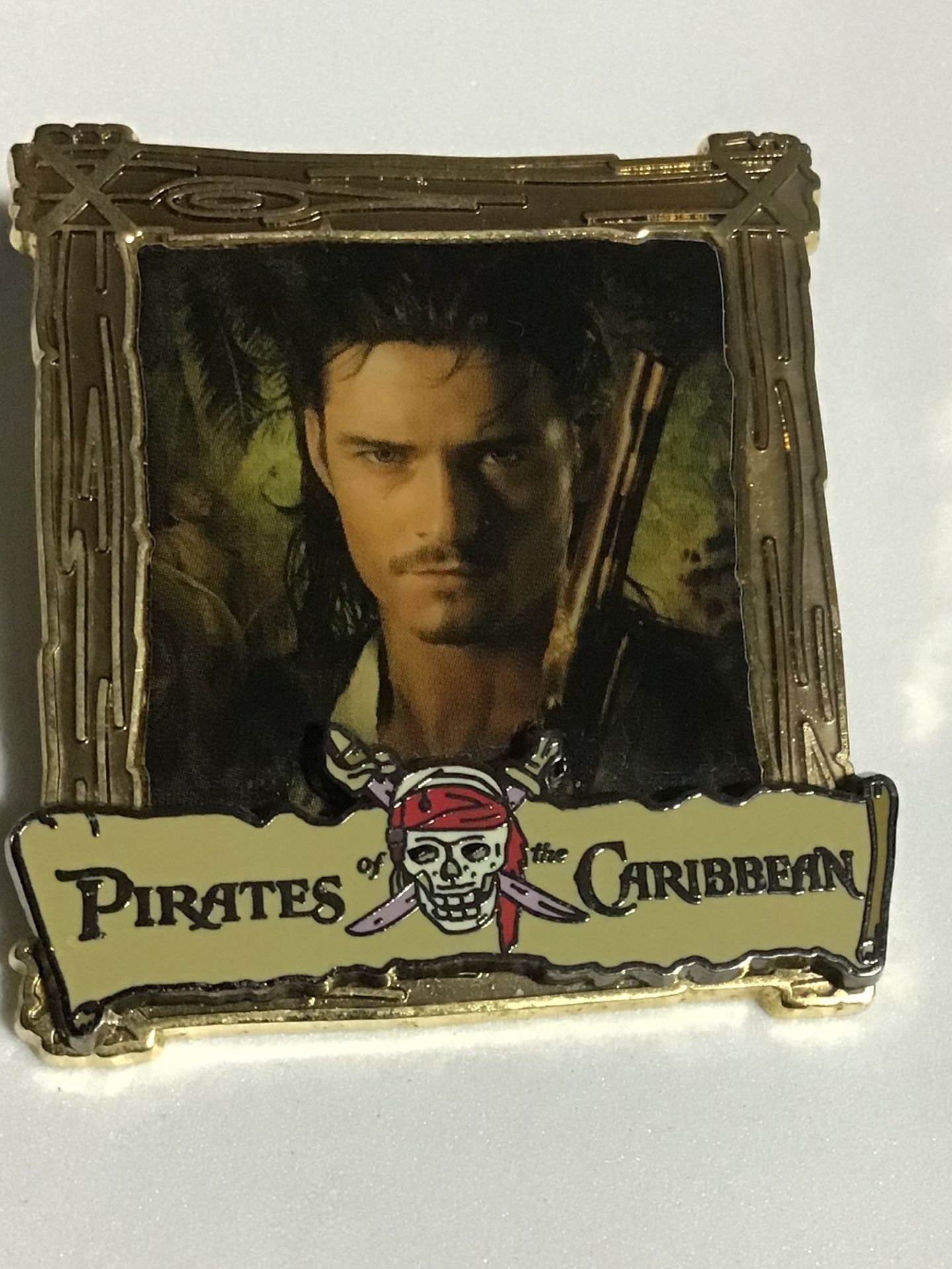 DISNEY 2008 PIRATES OF THE CARIBBEAN GOLD FRAME WILL TURNER