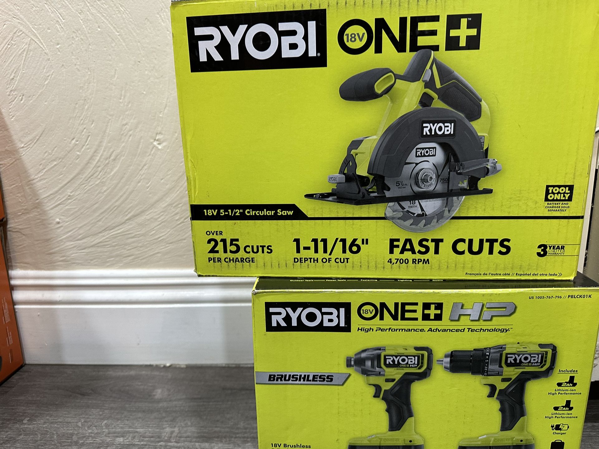 ryobi circular saw AND drill/impact kit