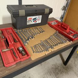Toolbox With Wrenches And Sockets