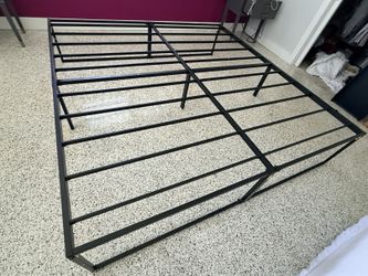 16 Inch King Size Bed Frame with Heavy Duty Steel Slat Support
