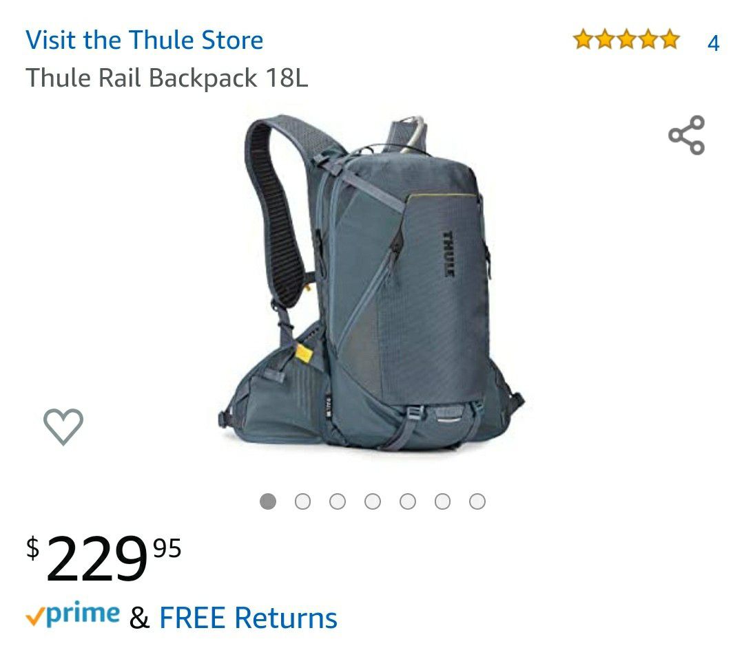 $230+tax on Amazon, Thule Rail Backpack 18L
