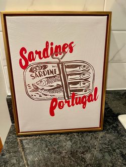Sardines Portugal Framed Canvas Wall Art