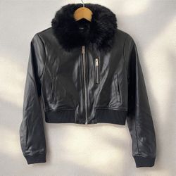 Small Forever21 leather jacket 