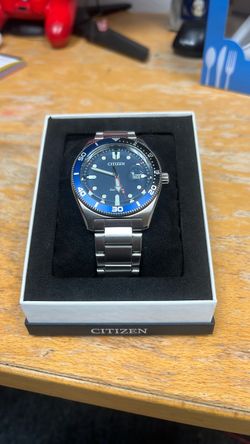 Citizen Watch, color of watch is grey & navy blue