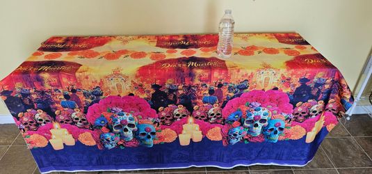 Background, tablecloth or curtains day of the dead