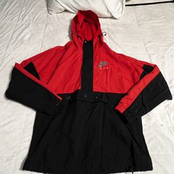Nike Brand- Black and Red Windbreaker/Rain Jacket