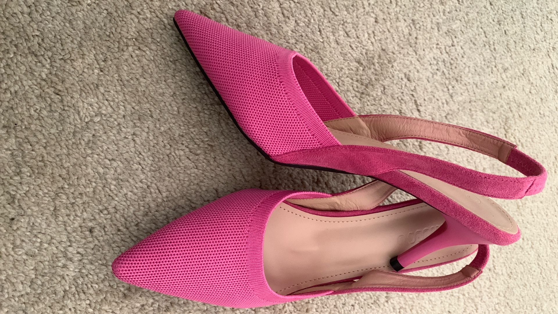 2 Inches Heels Pink Shoes