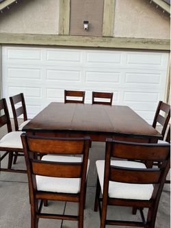 Counter Height Dining Set With 8 Chairs