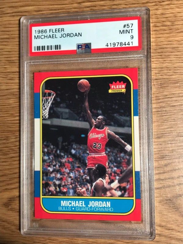 PSA 9 MINT 1986 Fleer Michael Jordan Rookie #57 Bulls