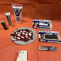 Halloween makeup and bloody scab patch 