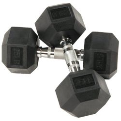 SEALED BalanceFrom Rubber Hex Dumbbells — 20 lb to 40 lb Pairs