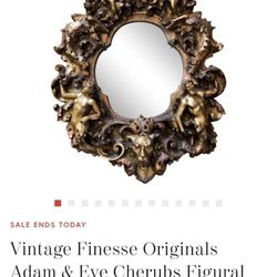Antique Carved Wall Mirror 