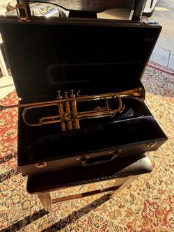 Brass Trumpet with Hard Case. CONN