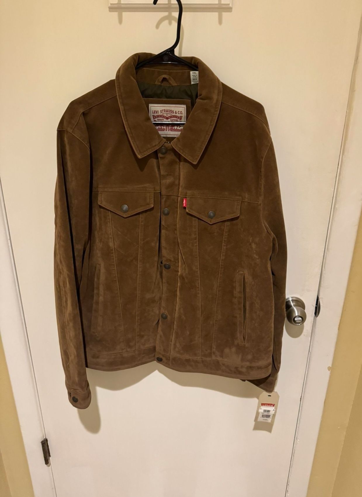 New Levi XXL Brown Suede Jacket