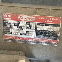 3 Hp Dayton Electric Motors 