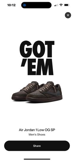 Travis Scott Jordan 1 Size 10m