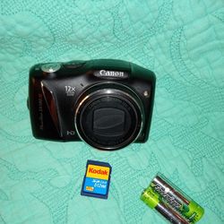 Power Shot Digital Camera Canon HD SD Card 512 MB