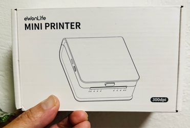 eWonLife Portable Mini Thermal Label Printer (300 DPI) – Brand New