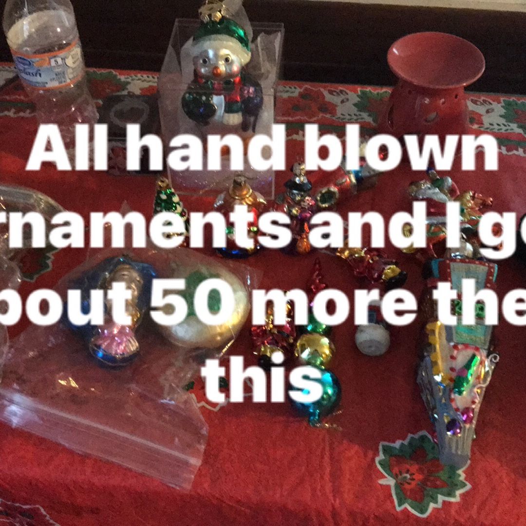 Vintage Hand Blown Glass Ornaments