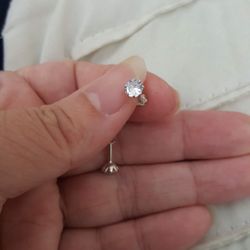 Real Silver Small Stud Earrings 
