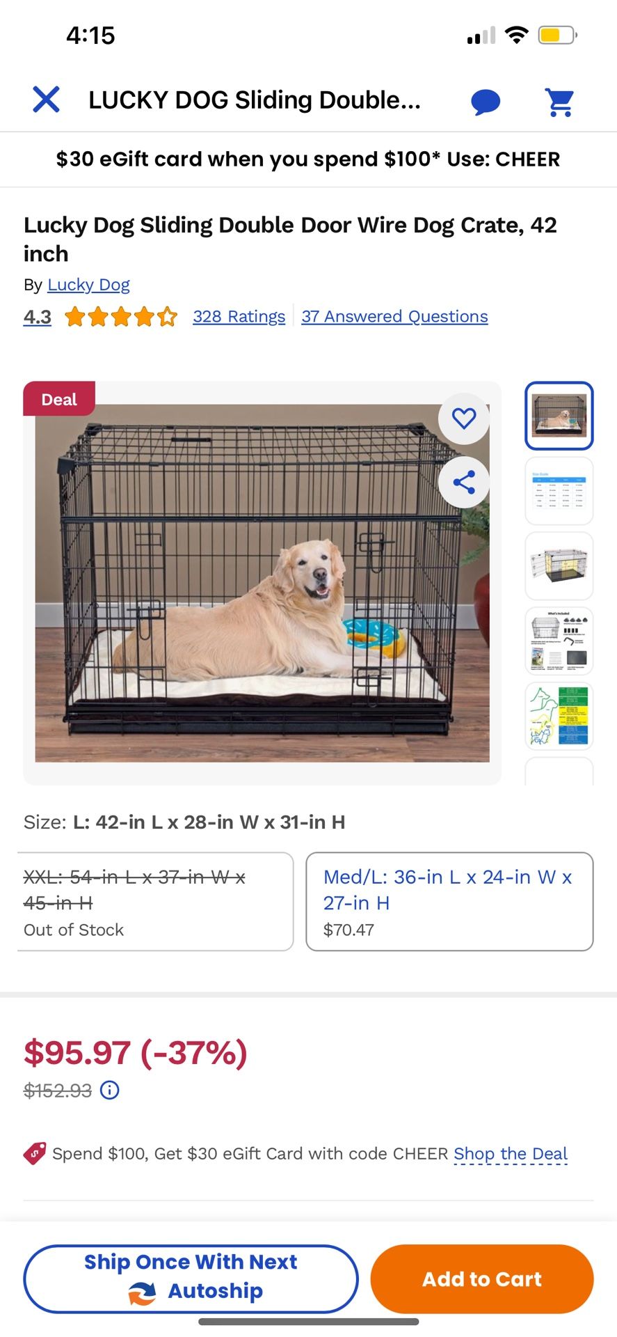 XL dog Kennel