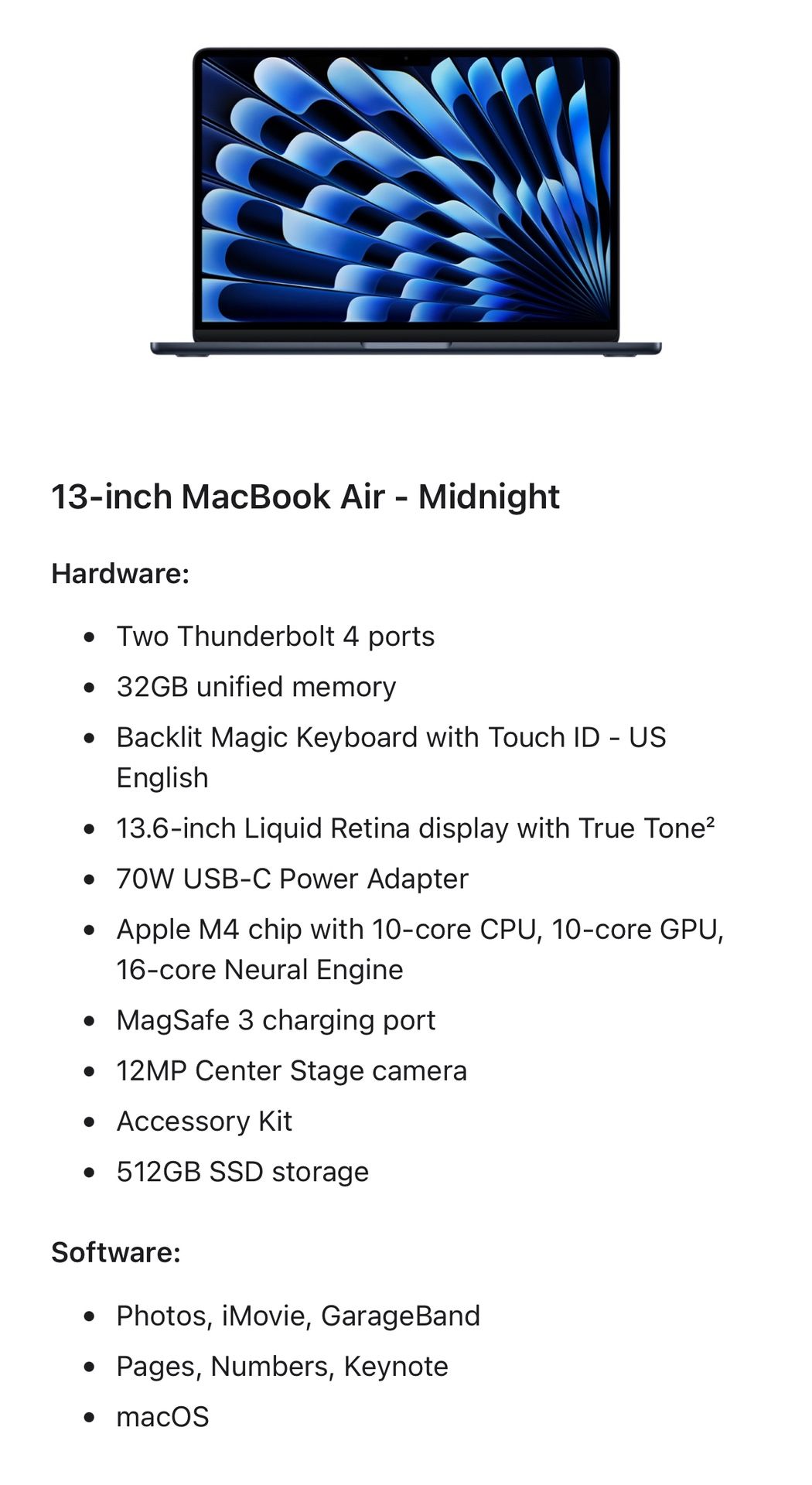 13 Inch MacBook Air M4