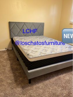 Full size bed frame and mattress