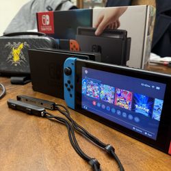 Nintendo Switch W Neon Blue/Red Controller