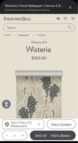 Luxury Farrow&Ball Wallpaper-Wisteria