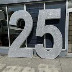 Giant Silver 25 Numbers 