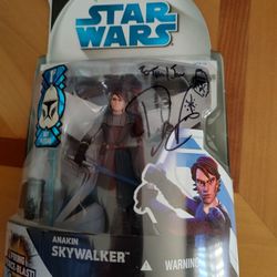 David Filoni Autograph On Clone Wars Anakin Skywalker Figure 