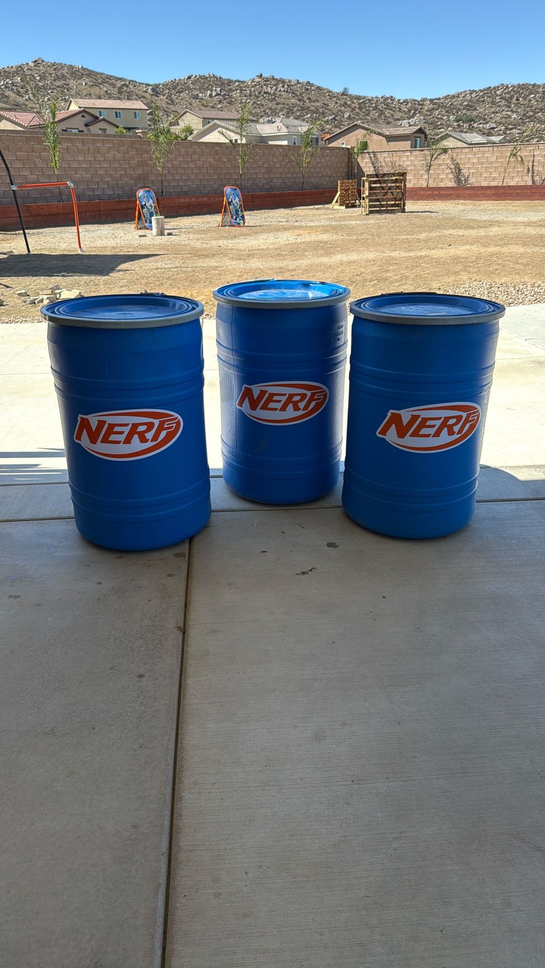 55 Gallon Drums W/NERF Logo