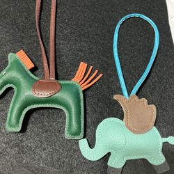 Solid Leather Bag Charms 