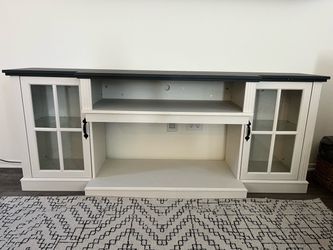 Large White Entertainment Center – 69”