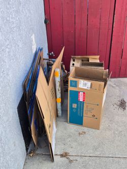 Free cardboard boxes.