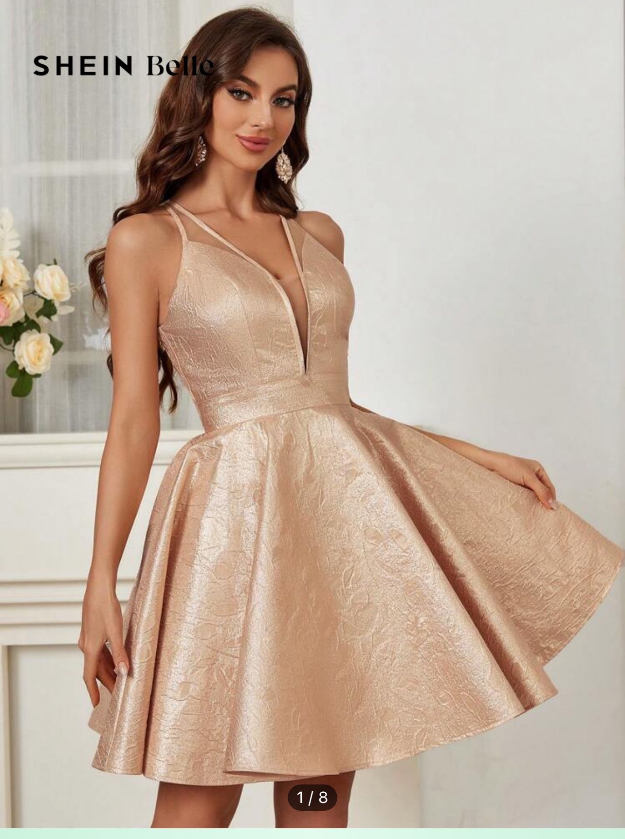 Gold Cocktail Party Dress - Women’s Large 