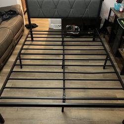 Queen Bed Frame – Metal Platform – Sturdy – $110 OBO