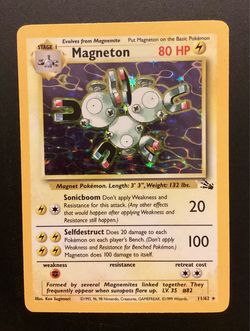 Magneton Holo Rare Pokémon Fossil