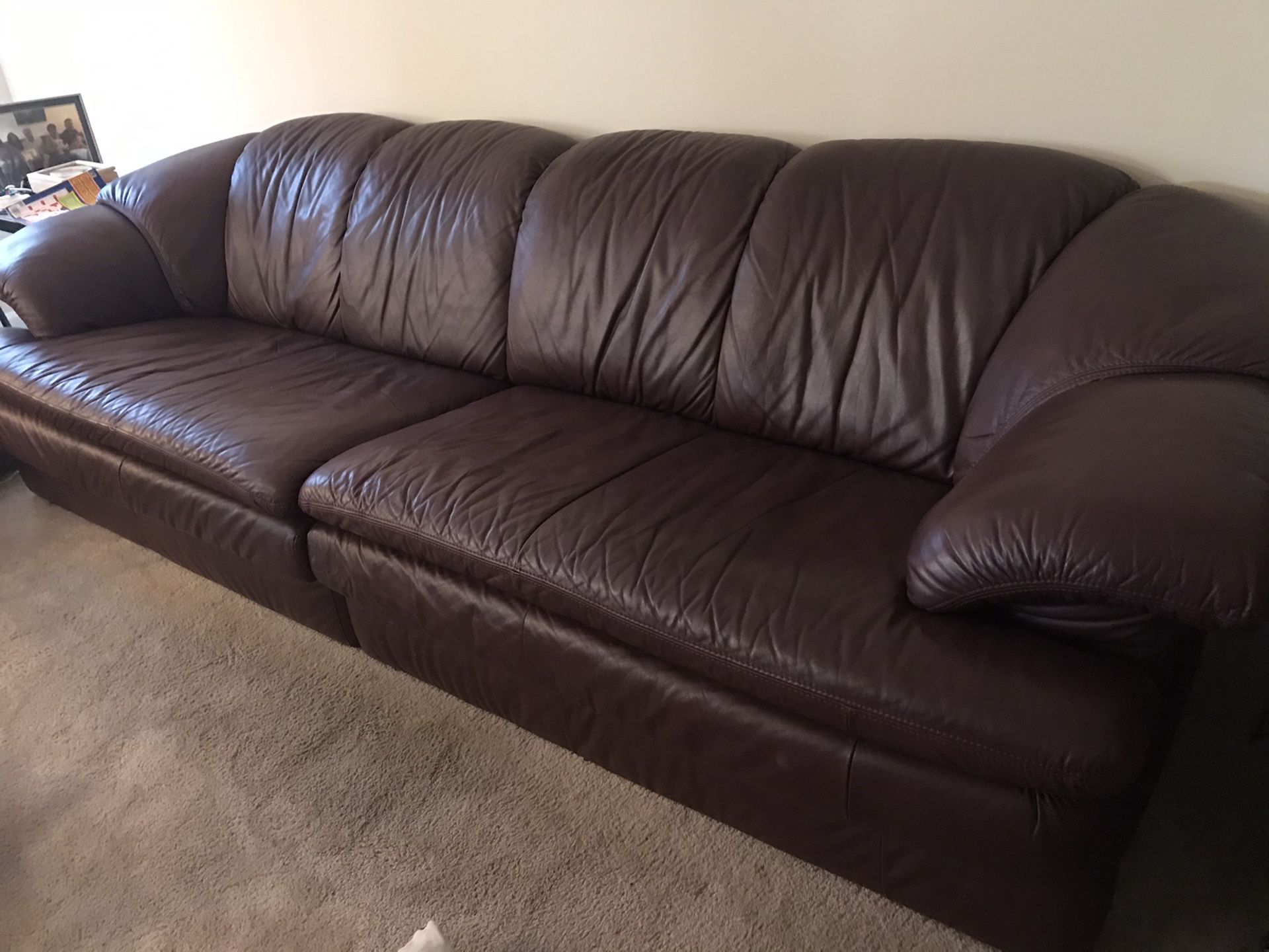 Italian leather couch
