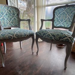 PAIR OF VINTAGE FRENCH CHAIRS  $65 each 