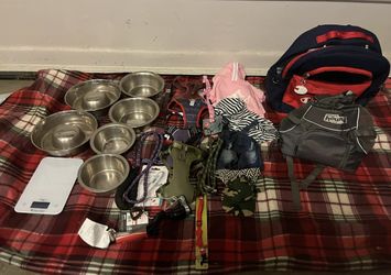 Almost New Dog Items, Clothes, Dog Carrier, Dog Backpack And More!