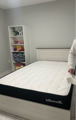 Full size bed and mattress