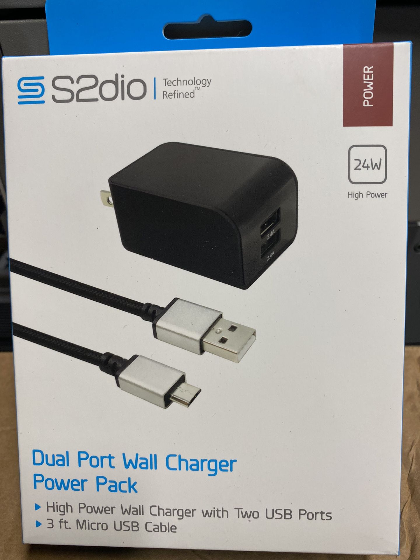 Dual Port Wall Charger Power Pack (USB)