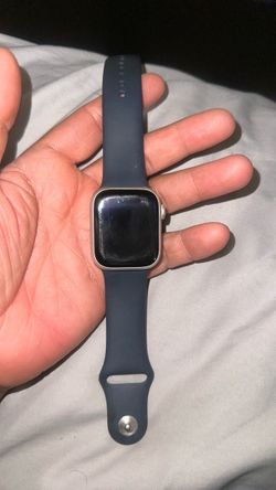 Apple Watch with Navy Blue Sport Band