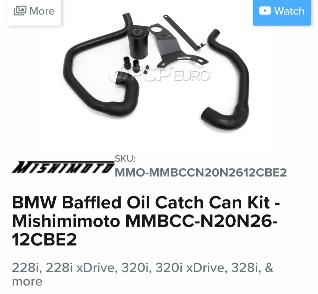 Mishimoto oil catch can for bmw with n20 engine